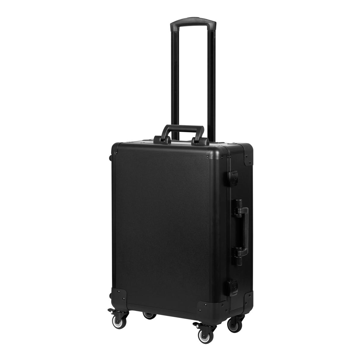 Activeshop Makiažo veidrodis - kosmetikos priemonių lagaminas PORTABLE Juodas