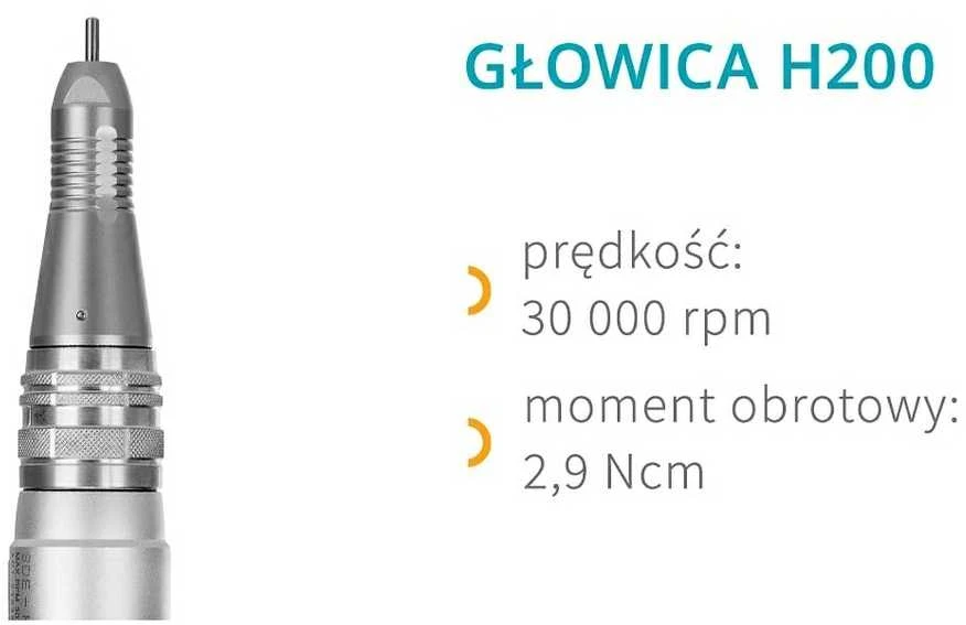 Activeshop Profesionali nagų freza Saeyang Marathon 3 Champion balta + antgalis H200
