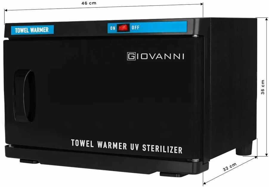 Activeshop Rankšluosčių šildytuvas su UV sterilizatoriumi Giovanni 16L Juodas