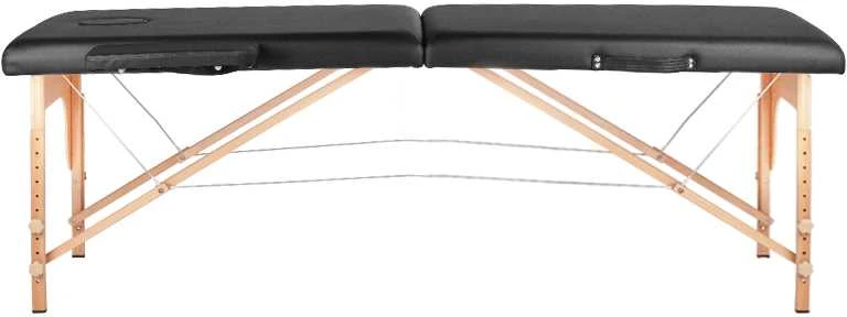 Activeshop Sulankstomas masažo stalas Wood Comfort, juodas