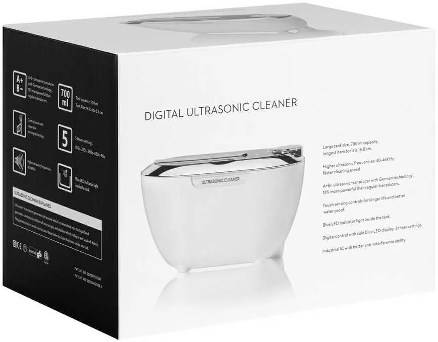 Activeshop Ultragarsinė valymo vonelė ACD-3840 600ml 30W
