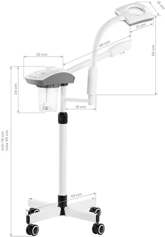Activeshop Veido garinimo prietaisas su LED lupa – vapozonas Giovanni D-21 baltas