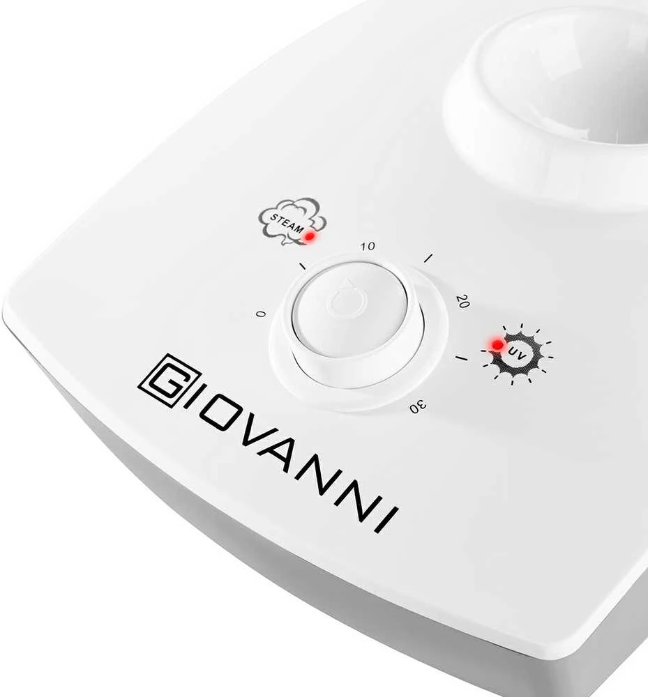 Activeshop Veido garinimo prietaisas su LED lupa – vapozonas Giovanni D-21 baltas