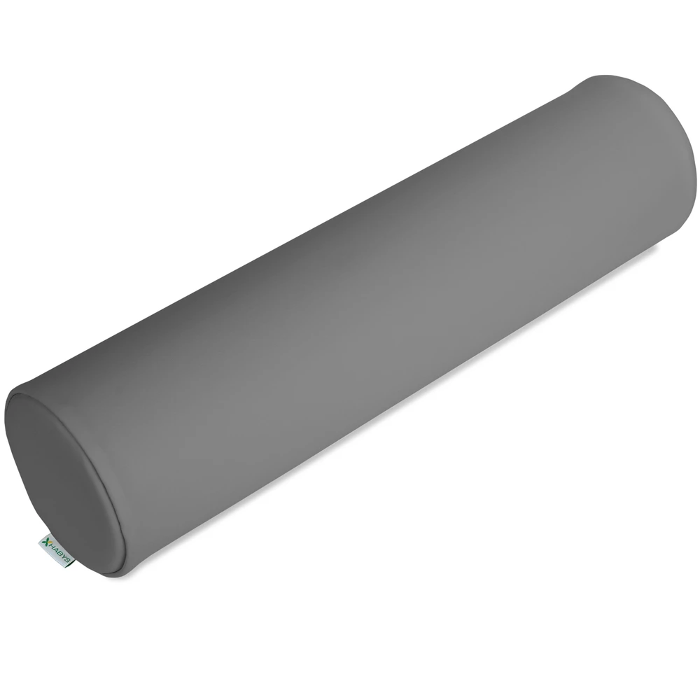 Apvali masažo pagalvėlė Habys Satin Comfort 15×60 cm, pilka