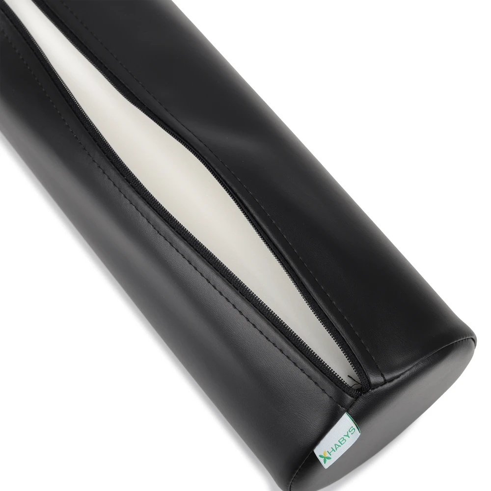 Apvali masažo pagalvėlė Habys Vinyl Flex 15×60 cm, juoda
