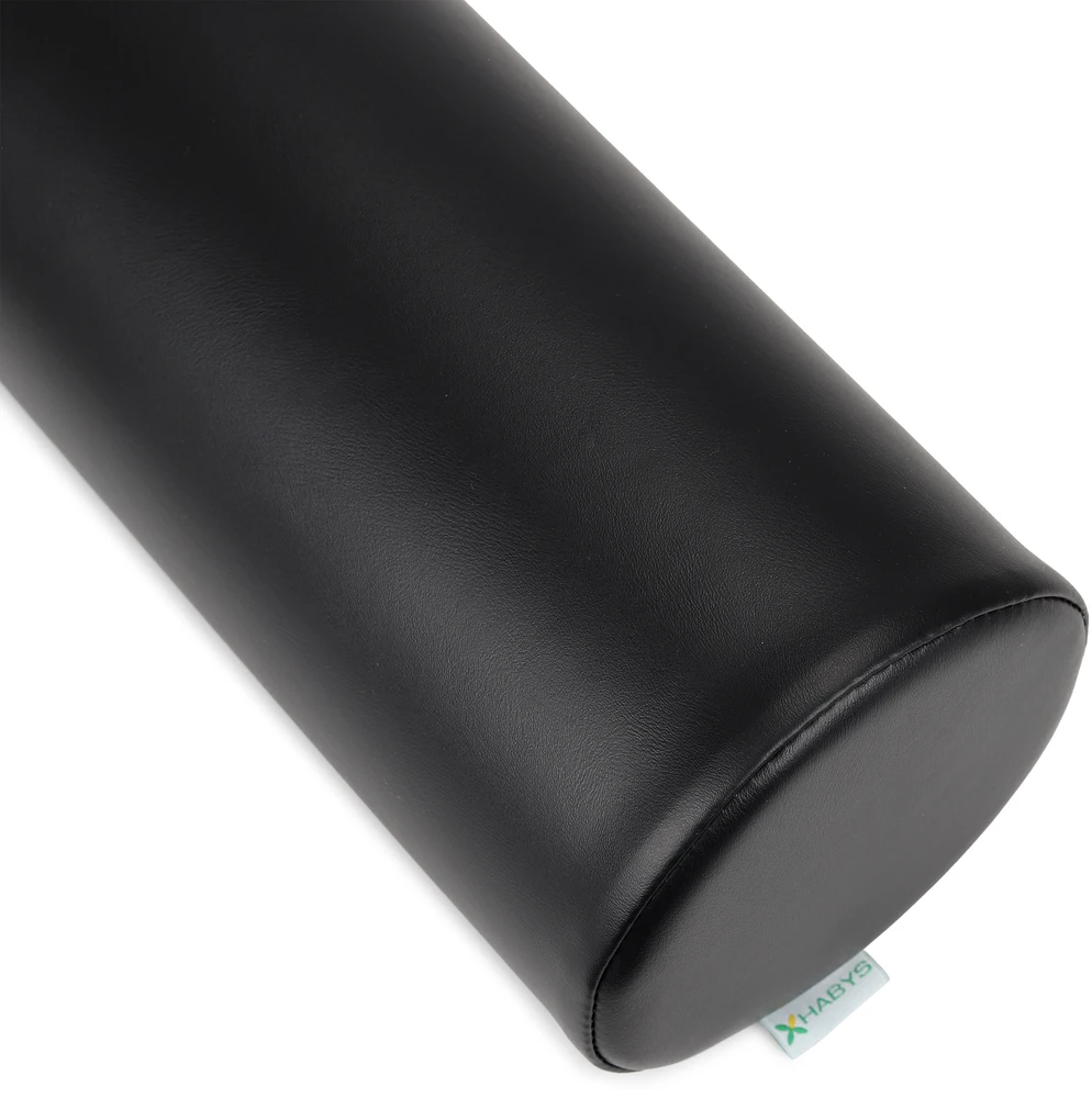 Apvali masažo pagalvėlė Habys Vinyl Flex 15×60 cm, juoda