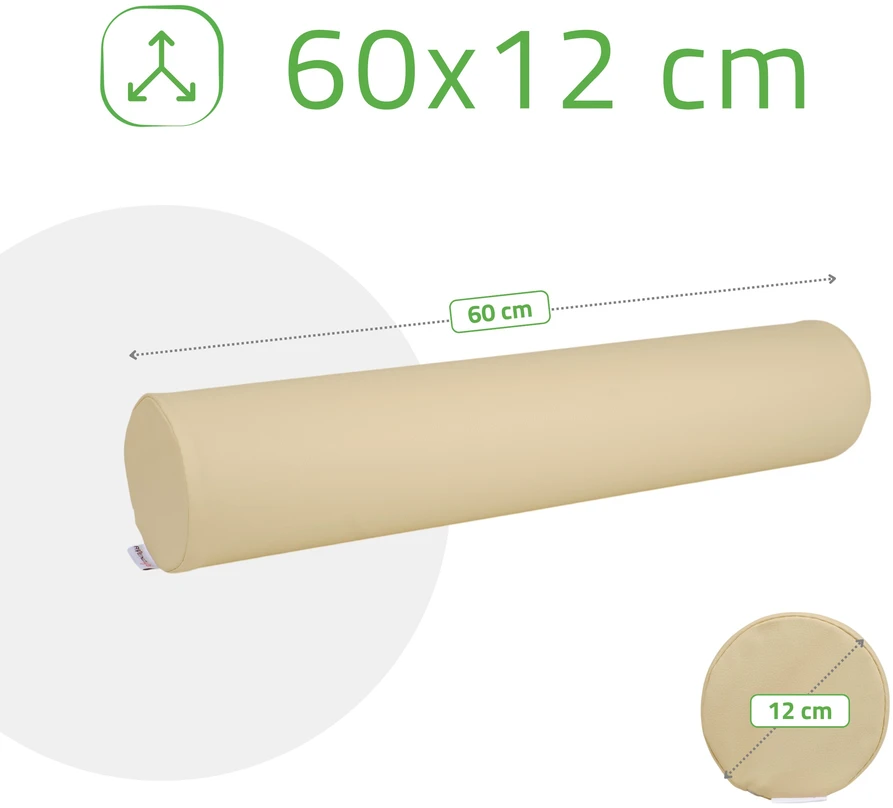 Aveno Life Apvali masažo pagalvė Comfy Base 12×60 cm, smėlio spalvos