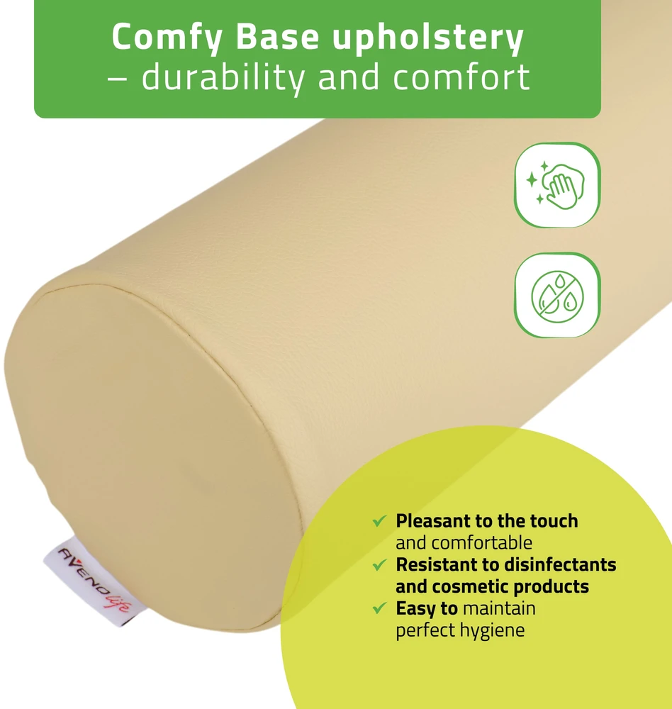 Aveno Life Apvali masažo pagalvė Comfy Base 12×60 cm, smėlio spalvos
