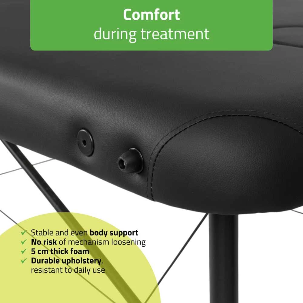 Aveno Life Sulankstomas masažo stalas Rico 60 cm Comfy Base juodas