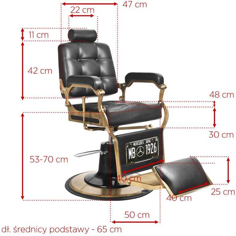 Activeshop Profesionali barberio kėdė Gabbiano Boss, juoda