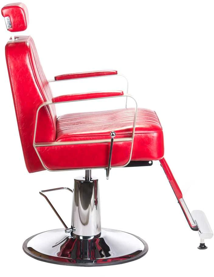 Beauty System Kirpyklos kėdė PROFESSIONAL BARBER CHAIR HOMER Raudonas