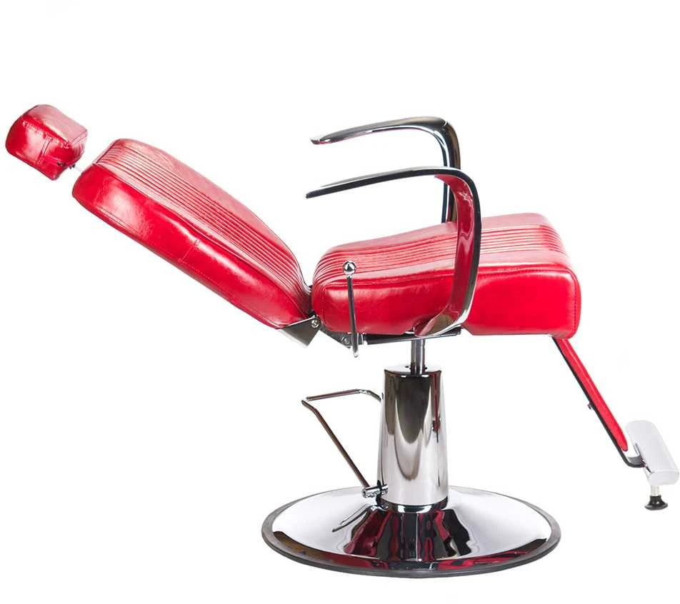 Beauty System Kirpyklos kėdė PROFESSIONAL BARBER CHAIR OLAF Raudonas
