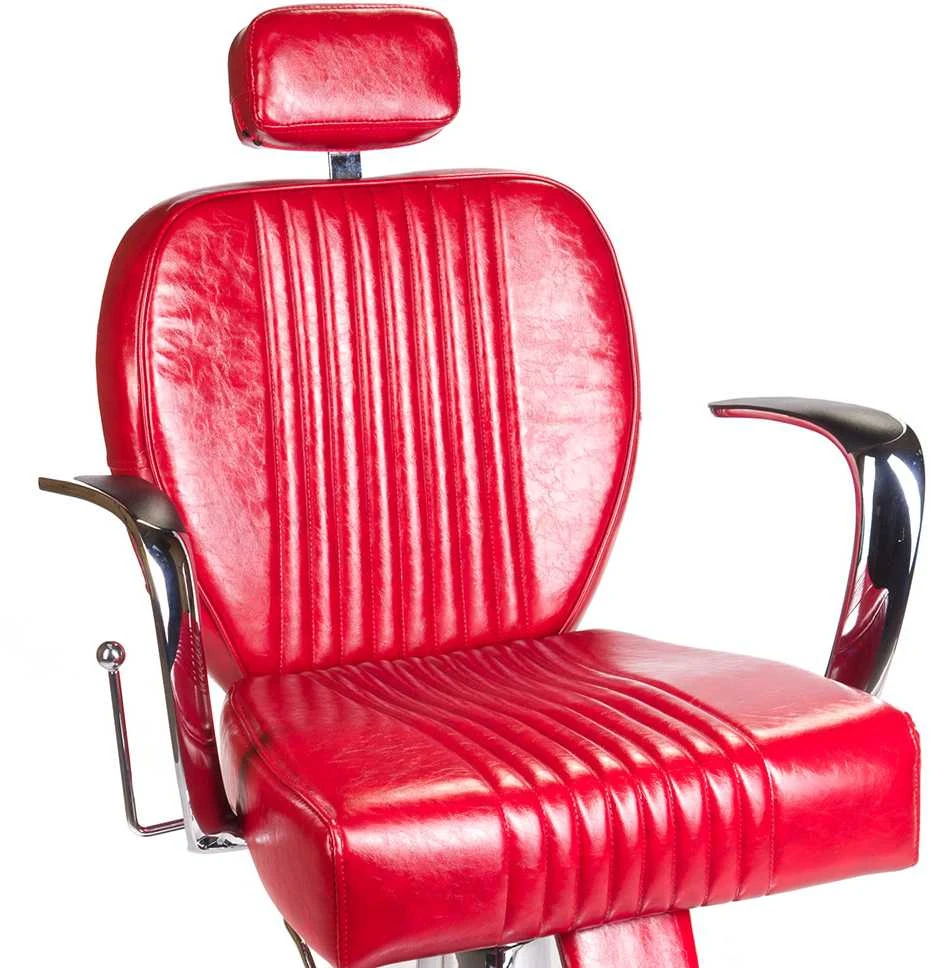 Beauty System Kirpyklos kėdė PROFESSIONAL BARBER CHAIR OLAF Raudonas