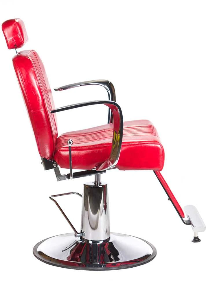 Beauty System Kirpyklos kėdė PROFESSIONAL BARBER CHAIR OLAF Raudonas