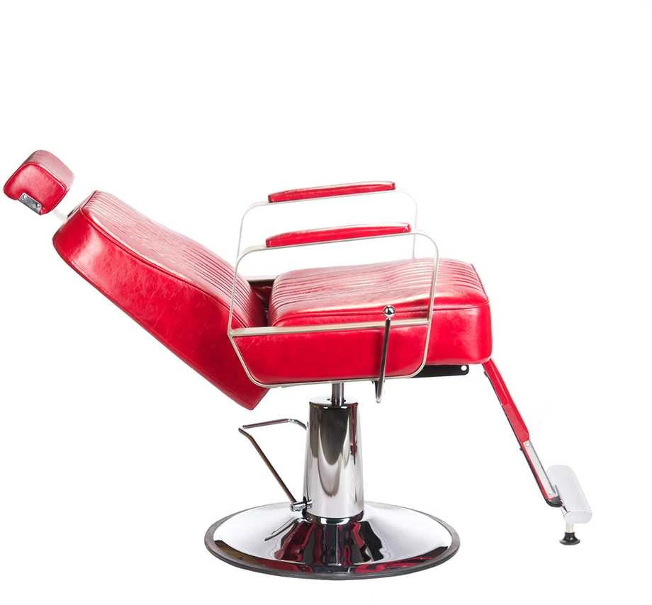 Beauty System Kirpyklos kėdė PROFESSIONAL BARBER CHAIR HOMER Raudonas