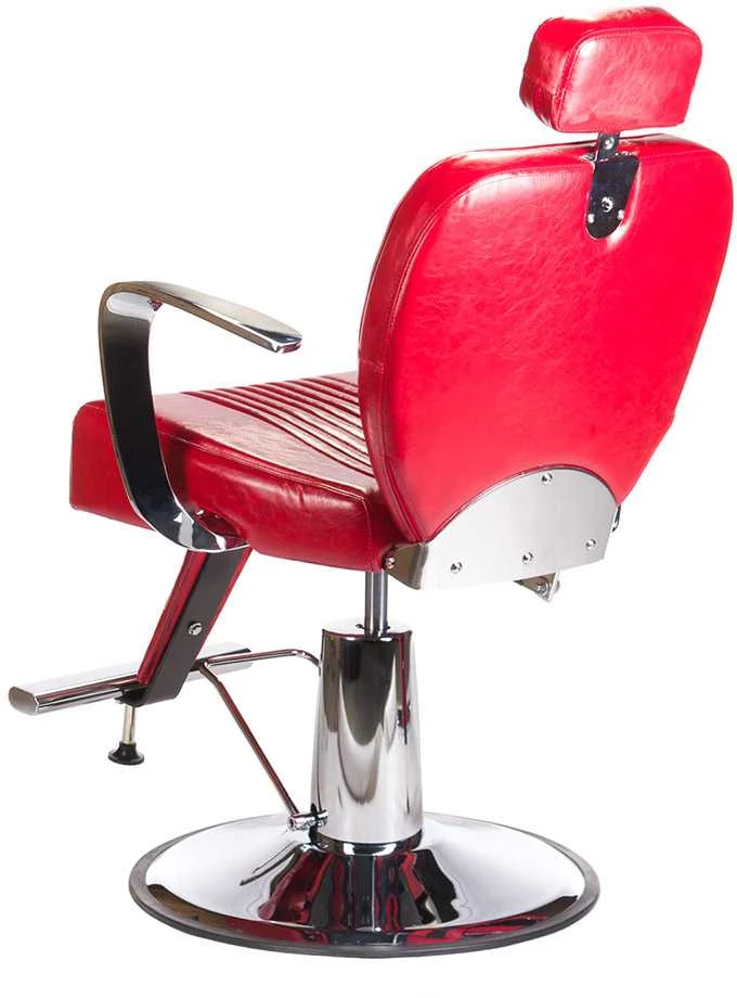 Beauty System Kirpyklos kėdė PROFESSIONAL BARBER CHAIR OLAF Raudonas