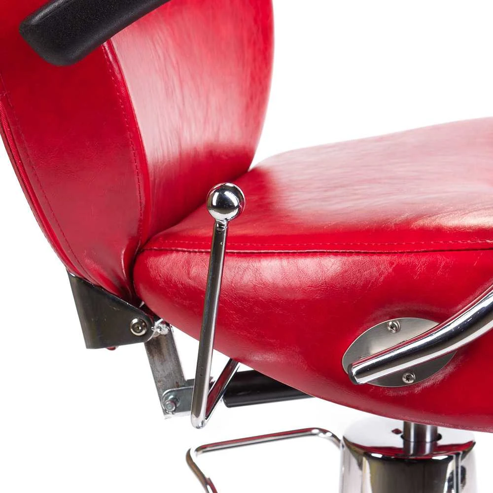 Beauty System Kirpyklos kėdė PROFESSIONAL BARBER CHAIR HEKTOR BRUSSEL Raudonas