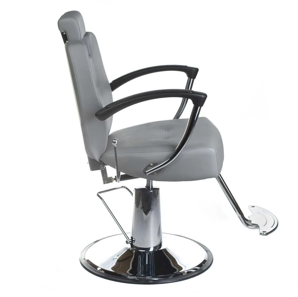 Beauty System Kirpyklos kėdė PROFESSIONAL BARBER CHAIR HEKTOR BRUSSEL LIGHT Pilkas