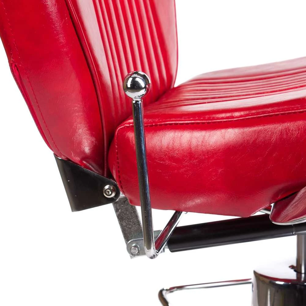 Beauty System Kirpyklos kėdė PROFESSIONAL BARBER CHAIR OLAF Raudonas