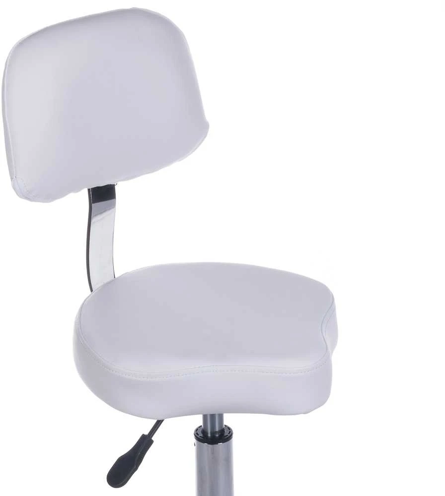 Beauty System Kosmetologinė meistro kėdutė COSMETIC BEAUTY STOOL PRACTIC SHAPE Baltas