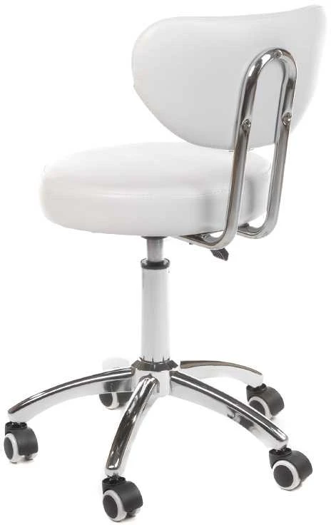 Beauty System Kosmetologinė meistro kėdutė COSMETIC BEAUTY STOOL PRACTIC SKANDI Baltas