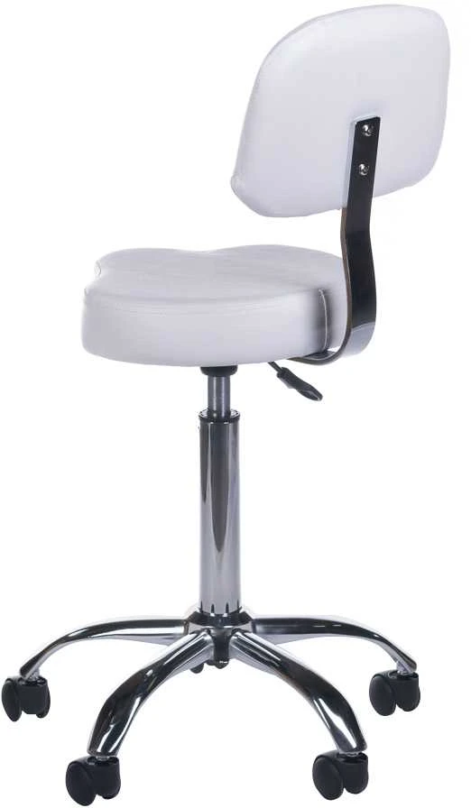 Beauty System Kosmetologinė meistro kėdutė COSMETIC BEAUTY STOOL PRACTIC SHAPE Baltas