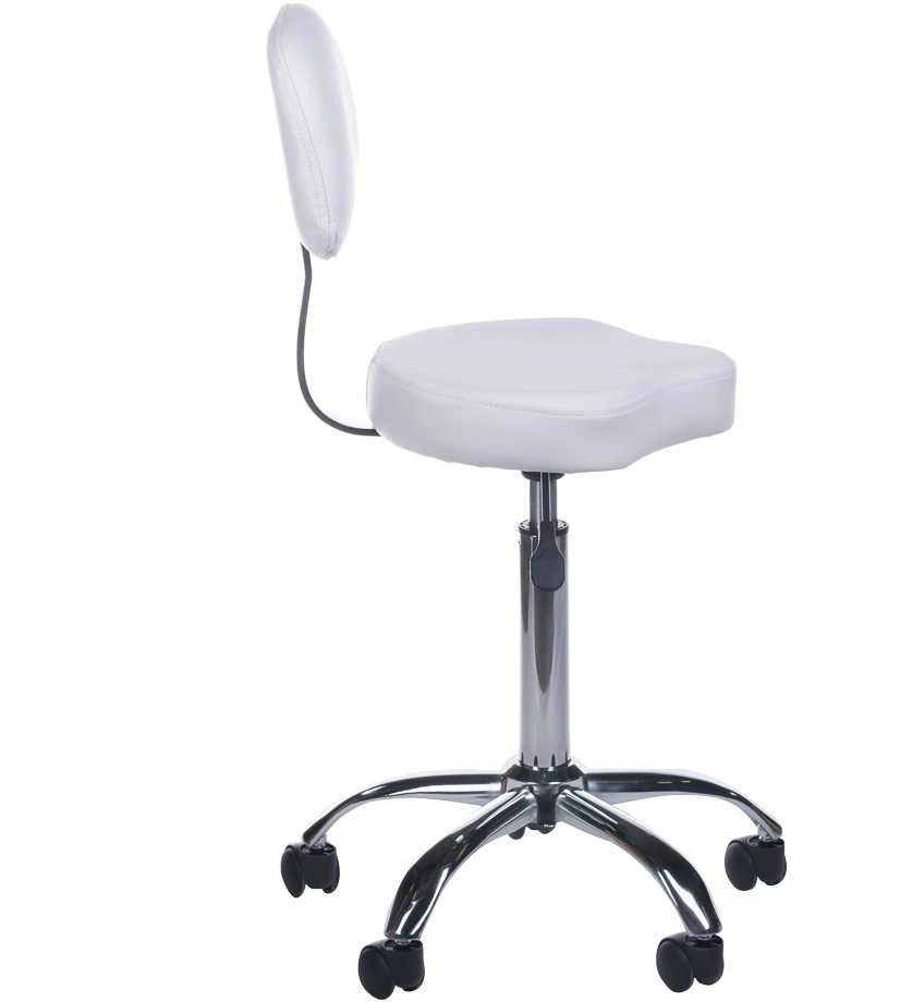 Beauty System Kosmetologinė meistro kėdutė COSMETIC BEAUTY STOOL PRACTIC SHAPE Baltas