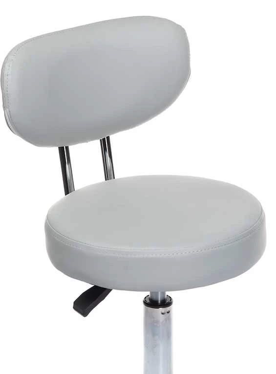 Beauty System Kosmetologinė meistro kėdutė COSMETIC BEAUTY STOOL PRACTIC SKANDI Pilkas