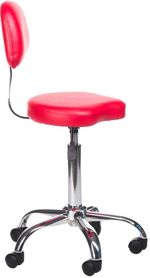 Beauty System Kosmetologinė meistro kėdutė COSMETIC BEAUTY STOOL PRACTIC SHAPE Raudonas