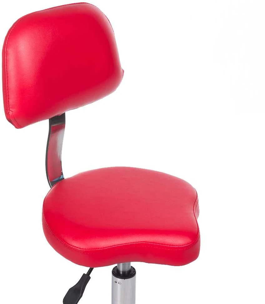 Beauty System Kosmetologinė meistro kėdutė COSMETIC BEAUTY STOOL PRACTIC SHAPE Raudonas