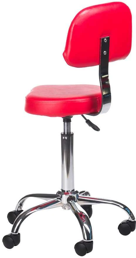 Beauty System Kosmetologinė meistro kėdutė COSMETIC BEAUTY STOOL PRACTIC SHAPE Raudonas