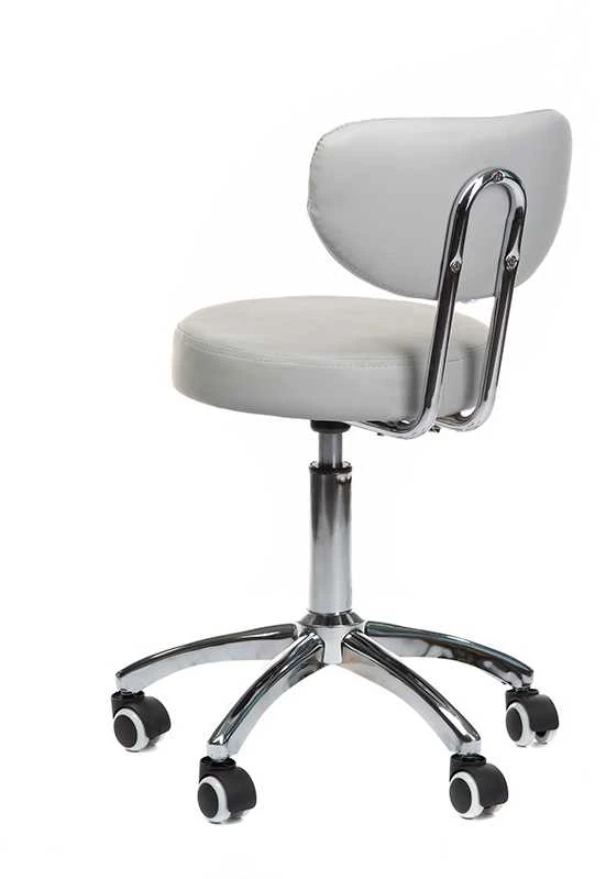 Beauty System Kosmetologinė meistro kėdutė COSMETIC BEAUTY STOOL PRACTIC SKANDI Pilkas