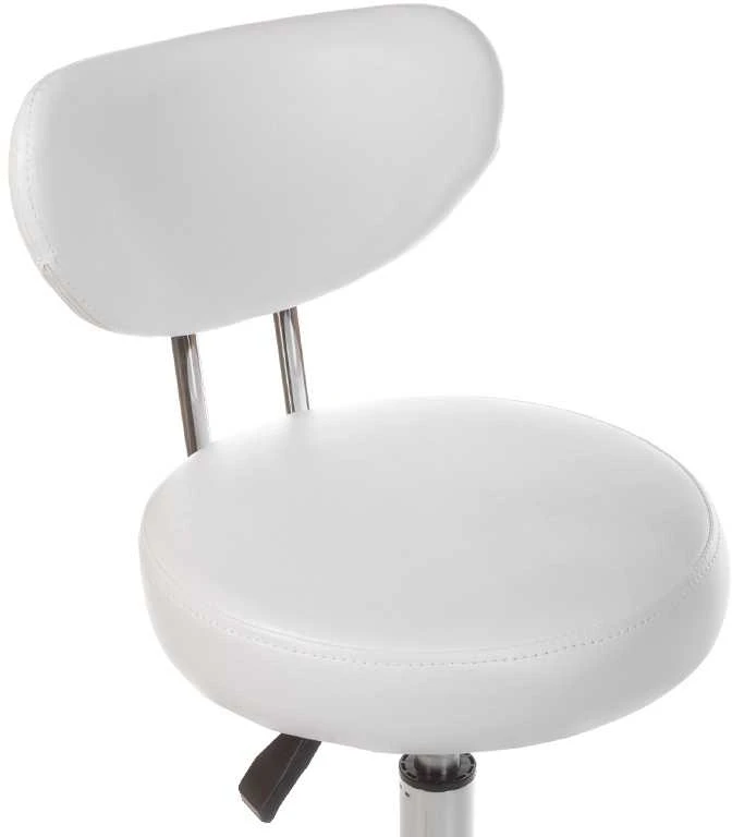 Beauty System Kosmetologinė meistro kėdutė COSMETIC BEAUTY STOOL PRACTIC SKANDI Baltas