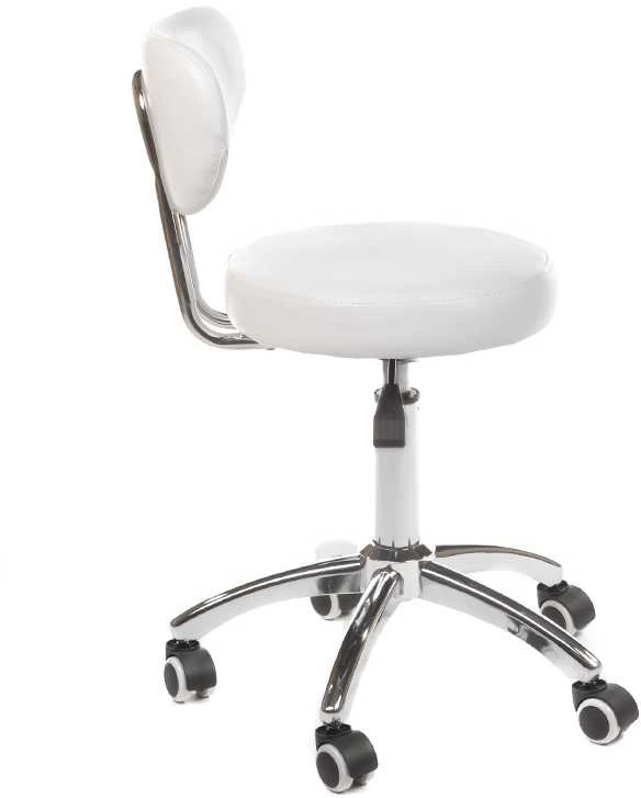 Beauty System Kosmetologinė meistro kėdutė COSMETIC BEAUTY STOOL PRACTIC SKANDI Baltas