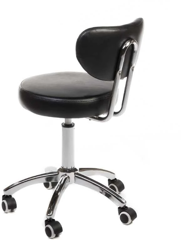 Beauty System Kosmetologinė meistro kėdutė COSMETIC BEAUTY STOOL PRACTIC SKANDI Juodas