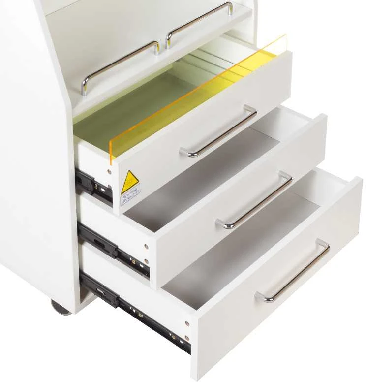 Beauty System Kosmetologinis vežimėlis su integruotu UV sterilizatoriumi 601 Baltas