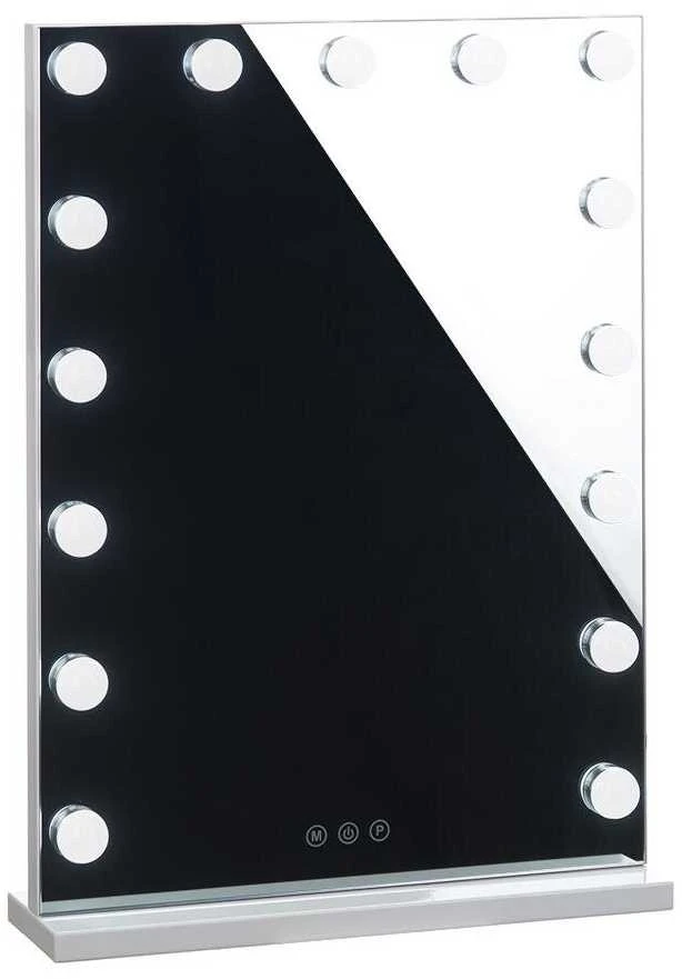 Beauty System Makiažo veidrodis su LED apšvietimu HOLLYWOOD 46x58cm