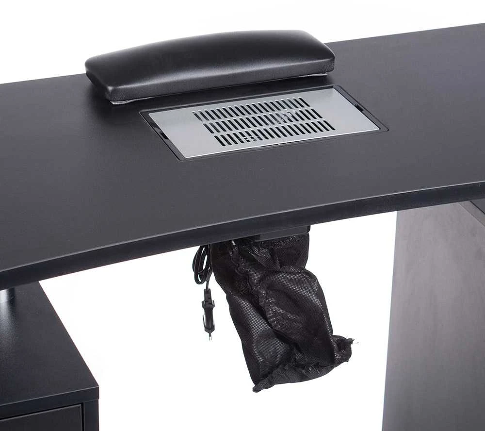 Beauty System Manikiūro stalas su dulkių surinkėju MANICURE DESK PRACTIC Juodas