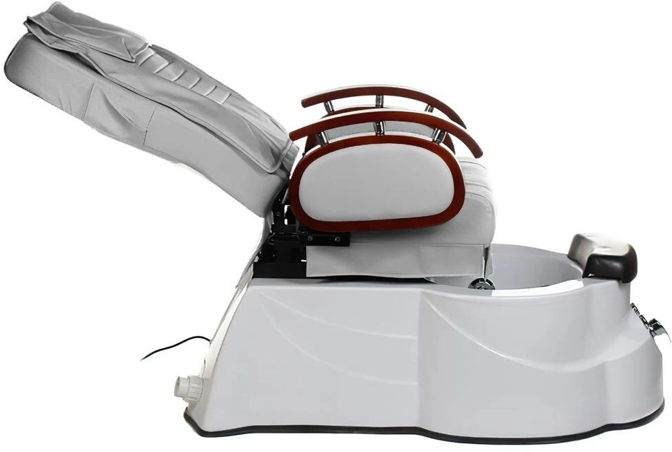 Beauty System Elektrinė pedikiūro kėdė su masažo sistema ir hidromasažo vonia BR-3820D, šviesiai pilka