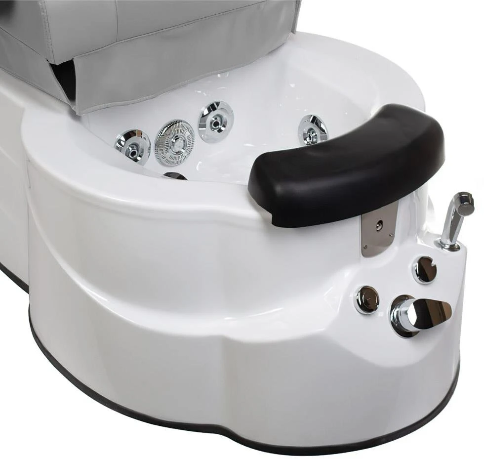 Beauty System Elektrinė pedikiūro kėdė su masažo sistema ir hidromasažo vonia BR-3820D, šviesiai pilka
