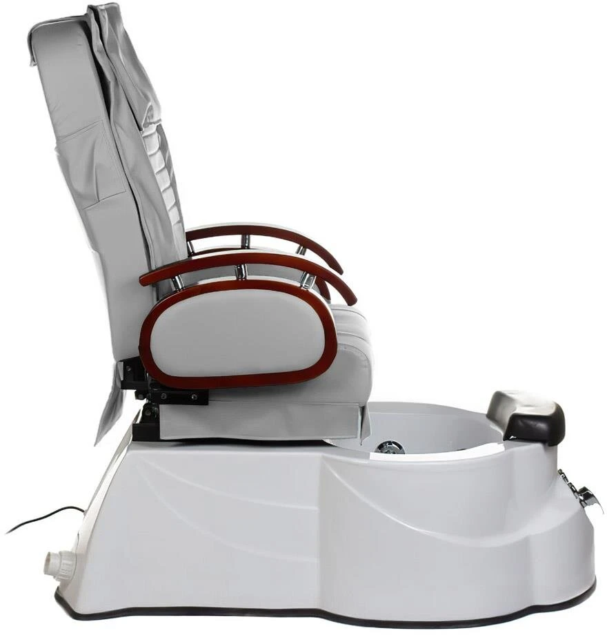 Beauty System Elektrinė pedikiūro kėdė su masažo sistema ir hidromasažo vonia BR-3820D, šviesiai pilka