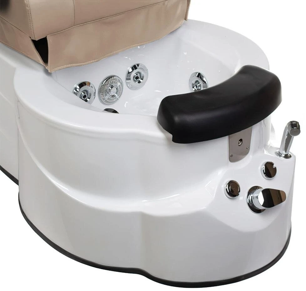 Beauty System Elektrinė pedikiūro kėdė su masažo sistema ir hidromasažo vonia BR-3820D, latte