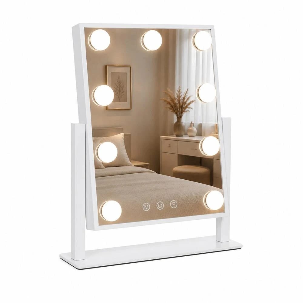 Beauty System Makiažo veidrodis su LED apšvietimu HOLLYWOOD 29x36cm