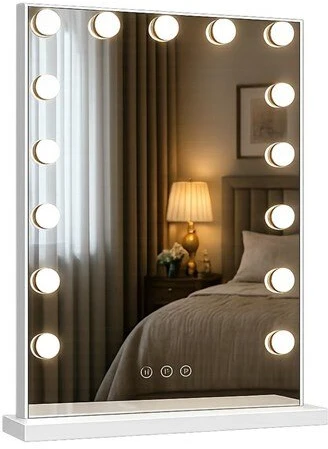 Beauty System Makiažo veidrodis su LED apšvietimu HOLLYWOOD 46x58cm
