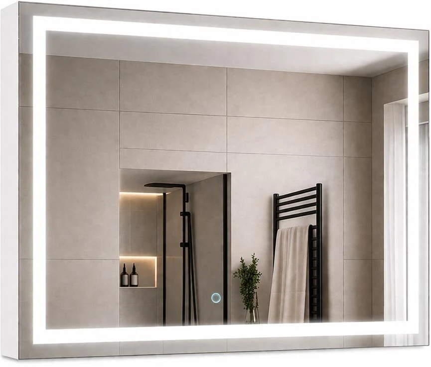Beauty System Makiažo veidrodis su LED apšvietimu NEW YORK 60x80cm