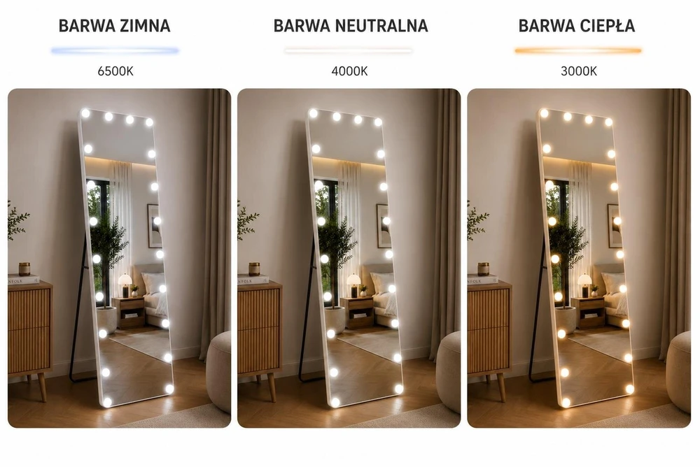 Beauty System pastatomas LED veidrodis su apšvietimu HOLLYWOOD, 160×50 cm (20 LED)