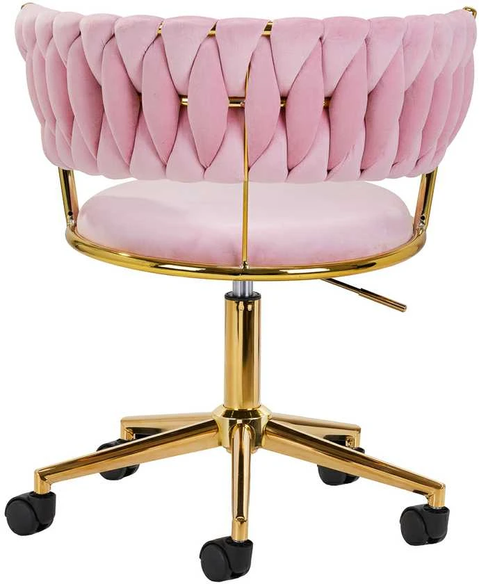 Activeshop Biuro kėdė su ratukais 4Rico QS-GW01G Velvet Rožinė