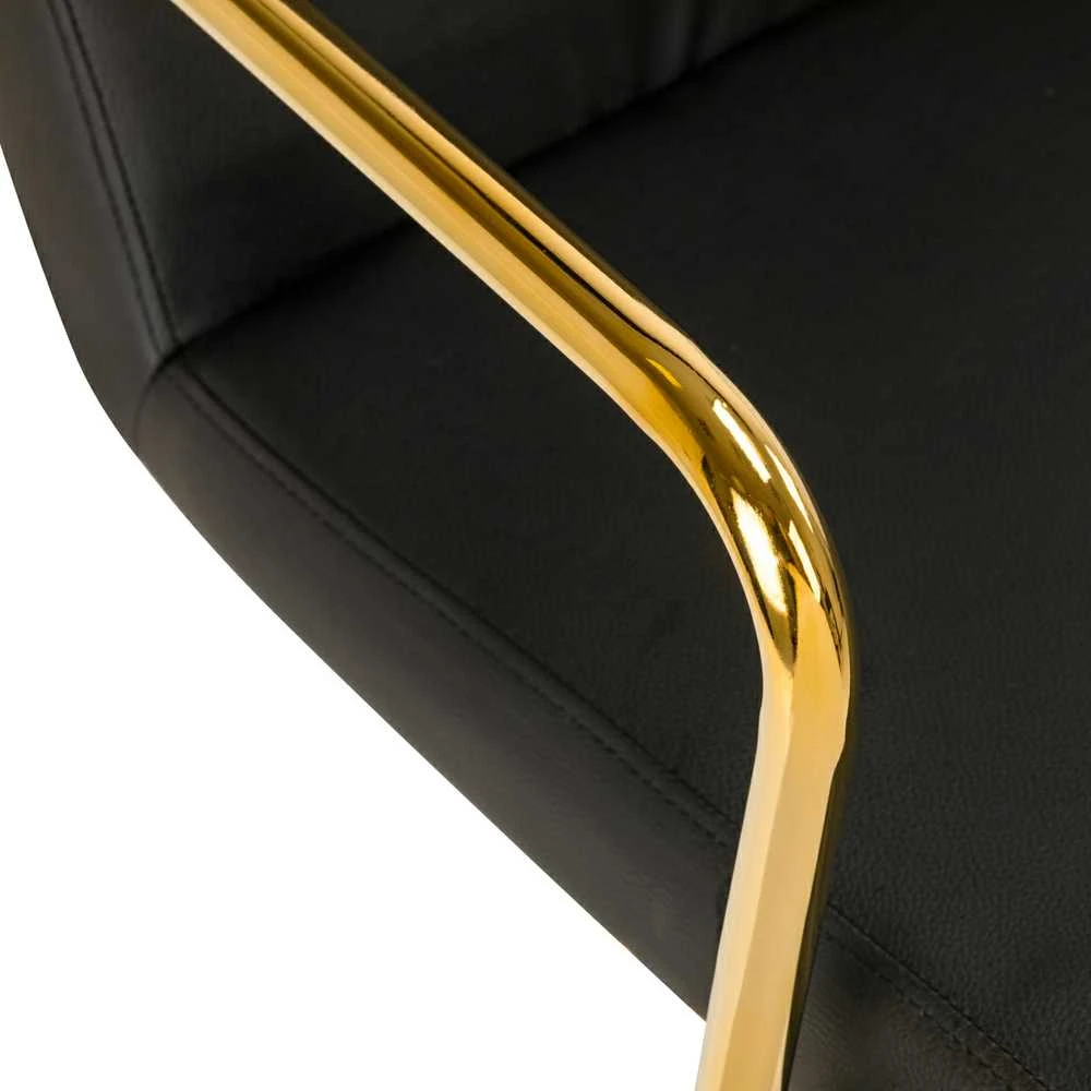 Activeshop Biuro kėdė su ratukais QS-OF211G Gold Juodas
