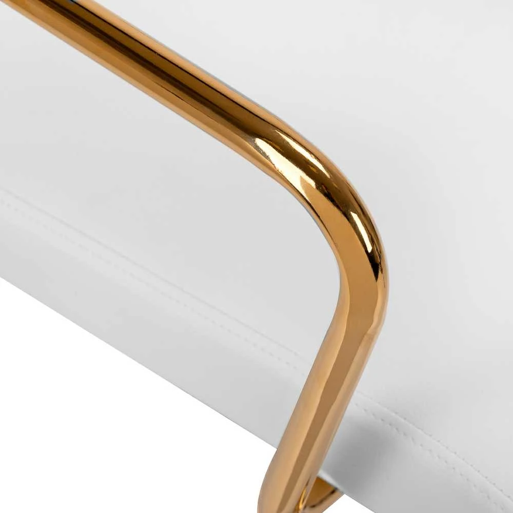 Activeshop CREAM Biuro kėdė su ratukais QS-OF211G Gold Kreminis Pilkas