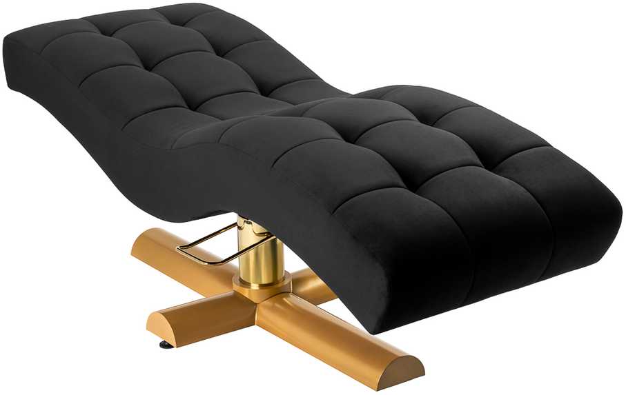 Activeshop Blakstienų procedūrų kosmetologinis krėslas Sillon Corona, juodas and auksinis